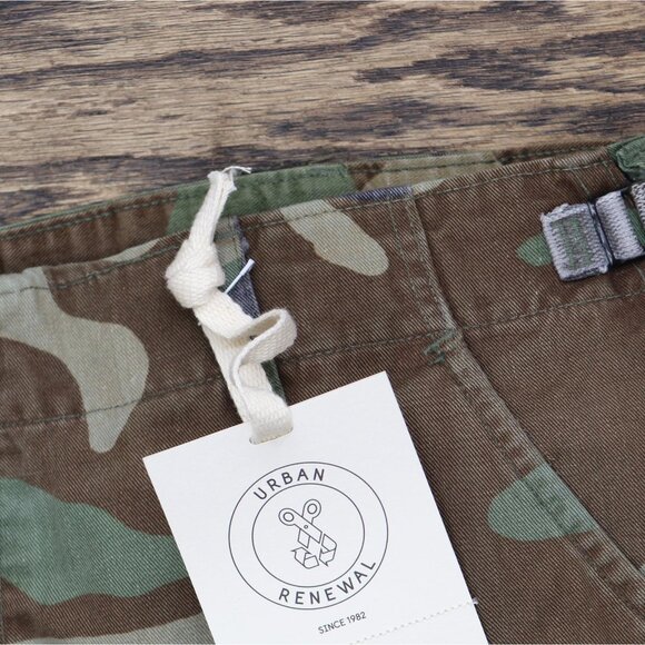 Urban Renewal Womens Upcycle Baggy Military Canvas Pants Green Camo M - Picture 3 of 9